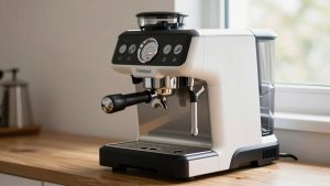 Black and White Coffee Machine
