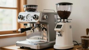 Coffee Machine and Bean Grinder