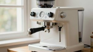 Espresso Machine with Milk Steamer and Grinder