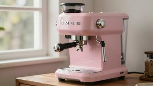 Pink Smeg Coffee Machine
