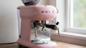 Pink Smeg Coffee Maker